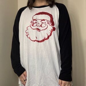 Santa Graphic Tshirt long sleeve- size XL